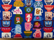 ruby star society hello alice sarah watts in wonderland teacups blue cotton fabric shack malmesbury