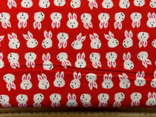 ruby star society hello alice sarah watts in wonderland white rabbit red cotton fabric shack malmesbury