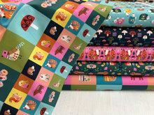 sally payne thread and ink amberwood forest animals cotton fabric shack malmesbury fox hedgehog toadstool