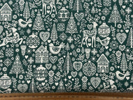 scandi christmas stags and baubles on green fabric shack malmesbury
