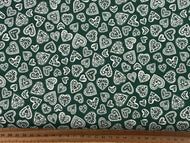 scandi christmas white hearts on green fabric shack malmesbury