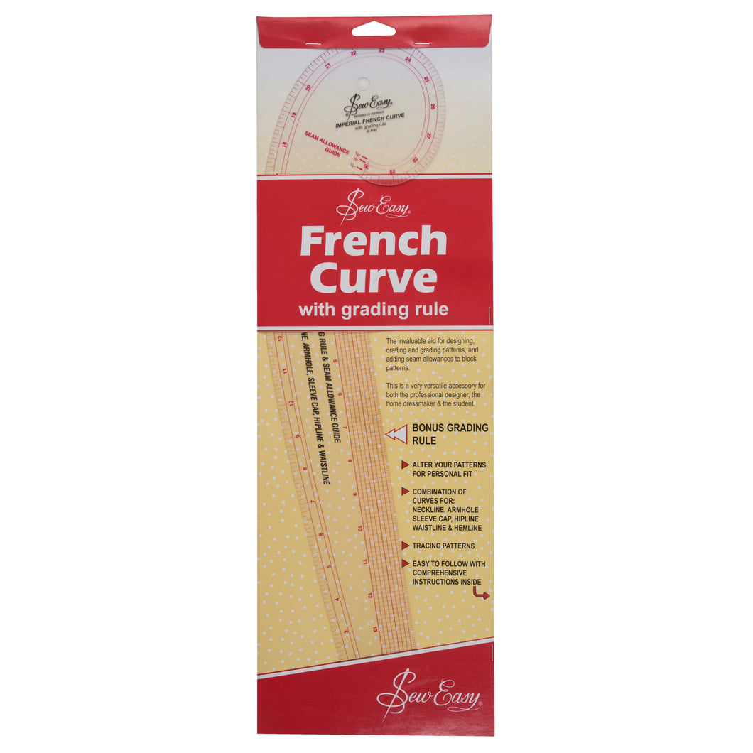 sew easy french curve imperial dressmaking gauge ruler fabric shack malmesbury NL4198