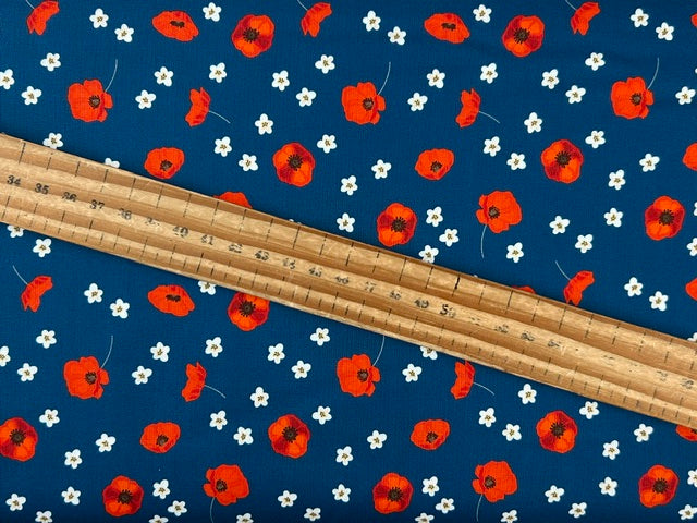 silent solstice remembrance day poppies poppy scatter blue cotton fabric shack malmesbury