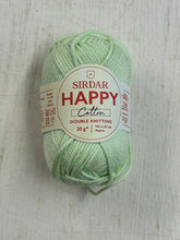 sirdar happy cotton wool yarn double knit dk 20g 783 Light Green mini ball fabric shack malmesbury