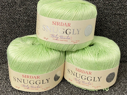 sirdar snuggly baby bamboo double knit dk soft willow green 0133 wool yarn fabric shack malmesbury