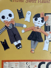 stacy iest hsu moda home sweet haunt halloween doll frankenstein skeleton cat boy girl cotton fabric shack malmesbury