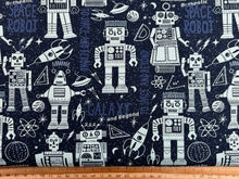 stacy iest hsu 321 blast off rockets robots control fabric shack malmesbury robots blue  