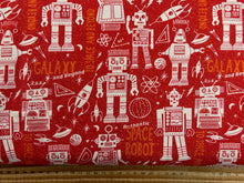 stacy iest hsu 321 blast off rockets robots control fabric shack malmesbury robots red  