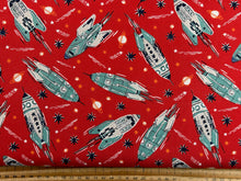 stacy iest hsu 321 blast off rockets robots control fabric shack malmesbury rockets mars red 