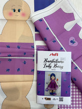 stafil babmoliano rag doll panel lady berry purple cotton fabric shack malmesbury