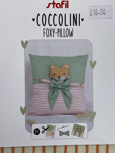 stafil coccolini pillow soft toy panel animal reading cushion fox foxy cotton fabric shack malmesbury