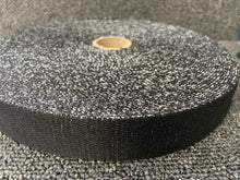stephannoise webbing black silver metallic glitter 30mm fabric shack malmesbury