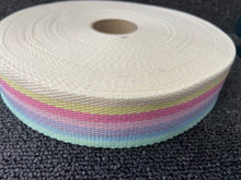 stephannoise webbing pastel stripes 40mm fabric shack malmesbury