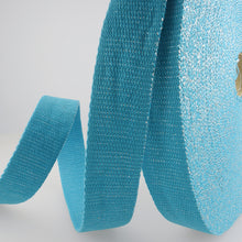 stephanoise metallic webbing trim strap handle 30mm turquoise blue fabric shack malmesbury S114F30_020