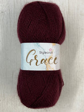 stylecraft grace mohair wool acrylic aran wool yarn knitting knit crochet 100g black cherry 2165 bugundy fabric shack malmesbury