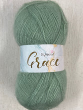 stylecraft grace mohair wool acrylic aran wool yarn knitting knit crochet 100g mint green 2166 fabric shack malmesbury