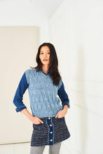stylecraft knitting pattern Ladies Textured Jumper Tank Top & Scarf Pure Wool DK 10282 fabric shack malmesbury