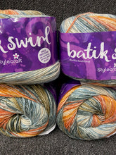 stylecraft batik swirl double knit dk knit wool yarn knitting crochet self stripe colorado river 3778 fabric shack malmesbury