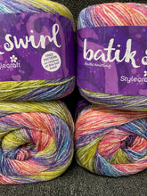stylecraft batik swirl double knit dk knit wool yarn knitting crochet self stripe tropical flowers 3780 200g fabric shack malmesbury