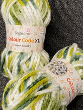 stylecraft colour code XL super chunky yarn 100g variegated greens 5321 fabric shack malmesbury