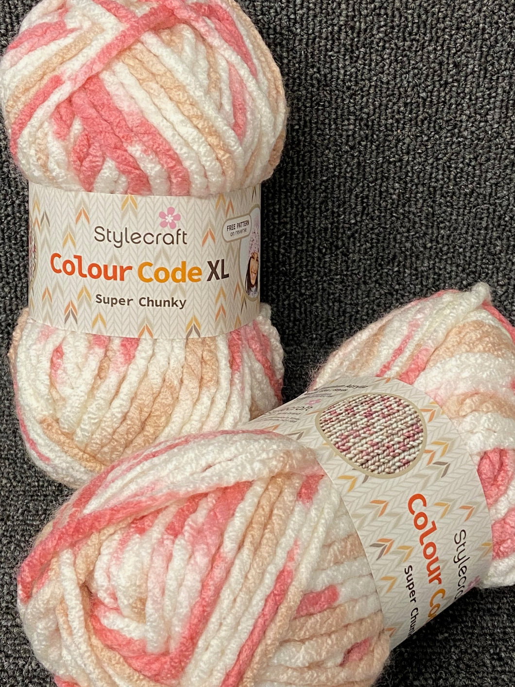 stylecraft colour code XL super chunky yarn 100g variegated pinks 5315 fabric shack malmesbury