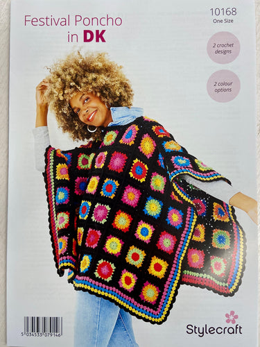 stylecraft crochet pattern Special DK Double Knit Festival Poncho 10168 fabric shack malmesbury