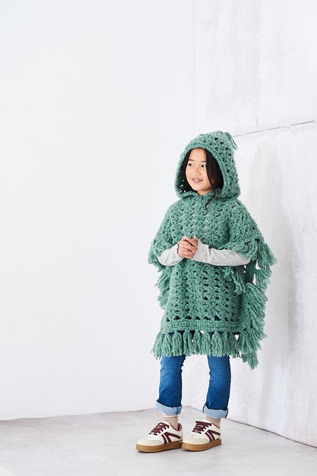 stylecraft crochet pattern super kids poncho cushion chunky wool yarn cloudlike cloud like fabric shack malmesbury 10254