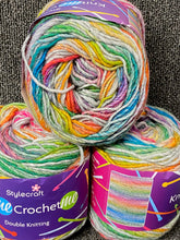 stylecraft knit me crochet me double knit dk wool blend yarn 100g variegated self stripe grey rainbow 6151
