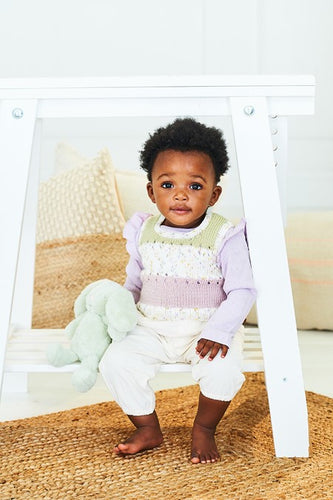 stylecraft knitting pattern Babies Tank Top & Cardigan Dotty DK double knit Easy Eyelet 10200 baby fabric shack malmesbury