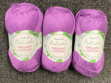 stylecraft naturals organic cotton 50g wool yarn knitting knit crochet natural amethyst purple 7185 fabric shack malmesbury