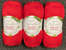 stylecraft naturals organic cotton 50g wool yarn knitting knit crochet natural poppy red 7170 fabric shack malmesbury