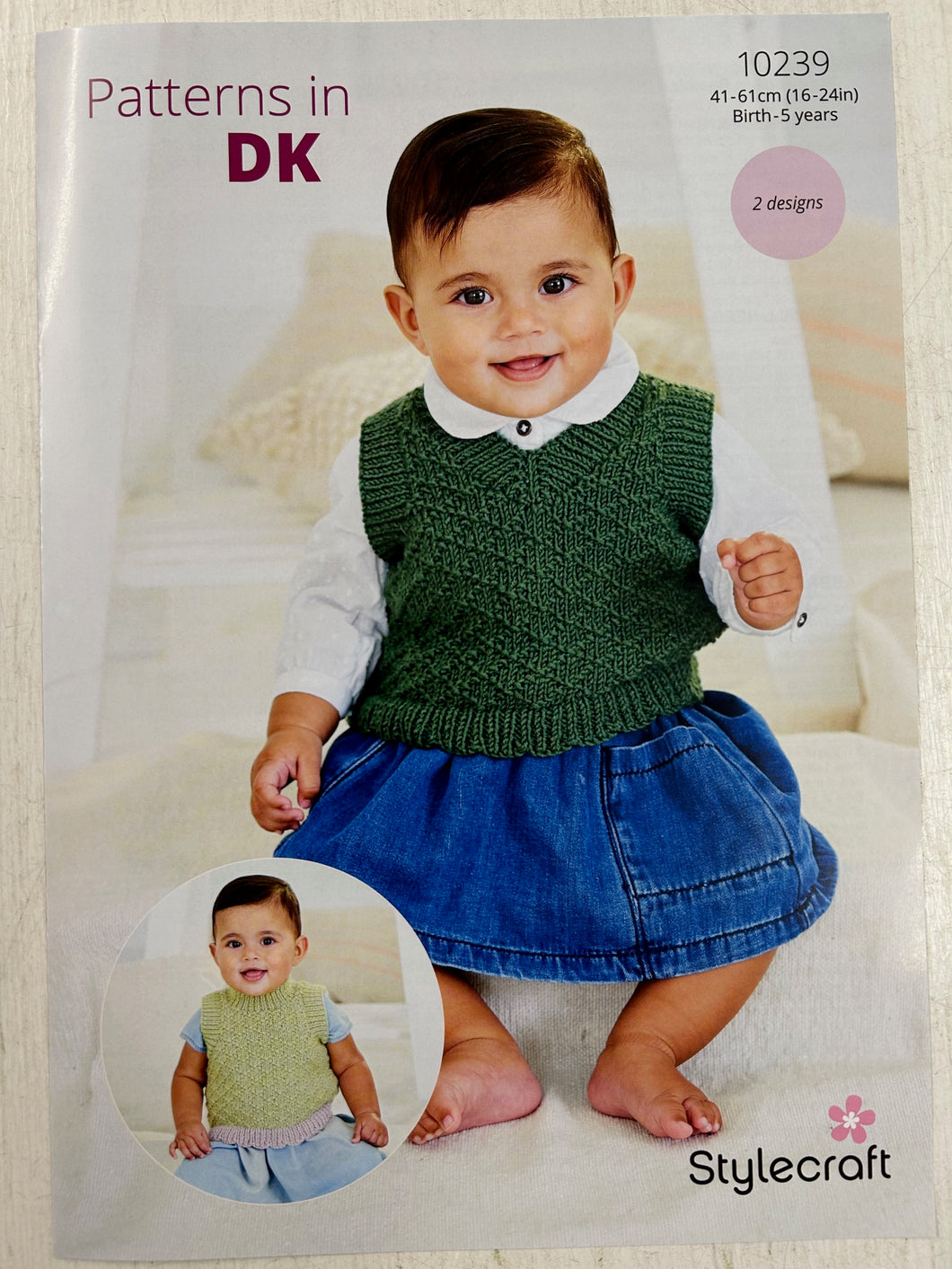 stylecraft tank top slipover knitting pattern easy raglan baby babies dk double knit bambino fabric shack malmesbury 10239