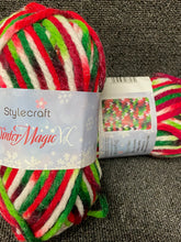 stylecraft winter magic xl super chunky metallic wool yarn festive christmas snow is falling 3811 fabric shack malmesbury