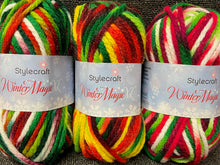 stylecraft winter magic xl super chunky metallic wool yarn festive christmas various colours fabric shack malmesbury