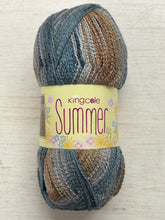 summer 4 ply 4ply bamboo cotton king cole 100g wool yarn crystal brown blue 4570 fabric shack malmesbury 2