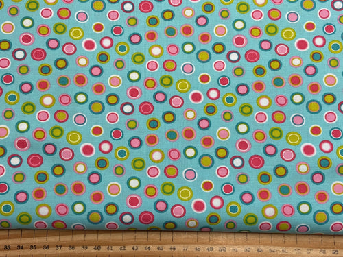 sweet and plenty by me and my sister fabric shack malmesbury spots on turquoise