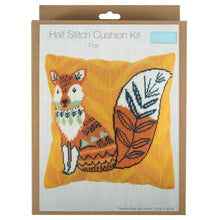 tapestry needlepoint half cross stitch pillow sewing it trimits fabric shack malmesbury fox