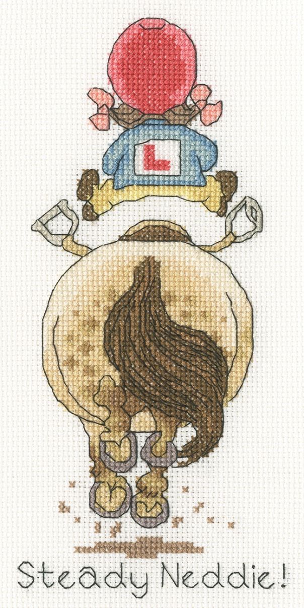thelwell cross stitch kit fabric shack mamlesbury steady neddie 1 