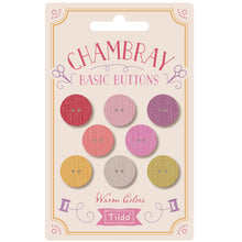 tilda button pack chambray fabric covered buttons 16mm warm colours fabric shack malmesbury TD400043
