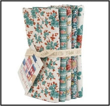 tilda village life fat quarter pack teal flower floral cotton fabric shack malmesbury.jpeg