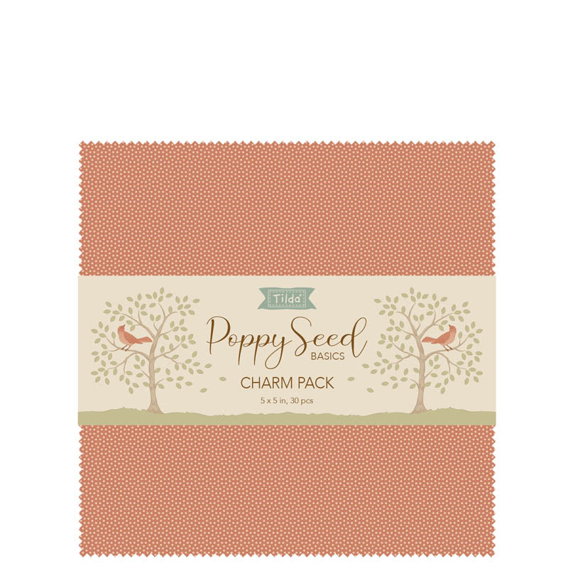 tilda charm pack poppy seed cotton fabric shack malmesbury TD300271