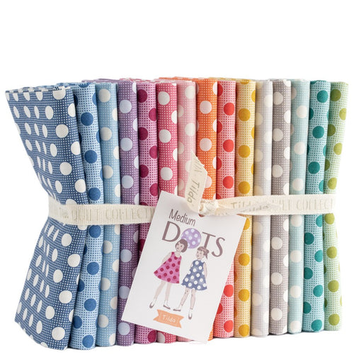 tilda cotton fat quarter pack permanent medium dots fabric shack malmesbury TD300014