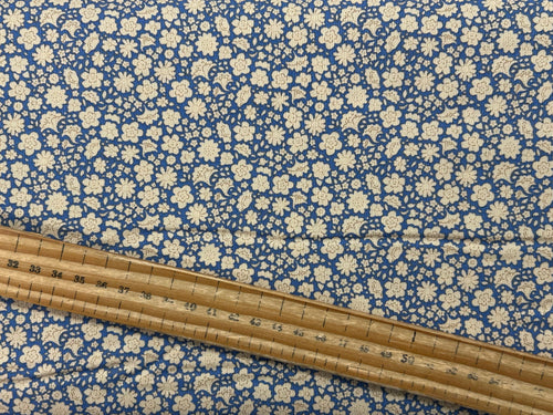 tilda creating memories carla flora flower blue cotton fabric shack malmesbury
