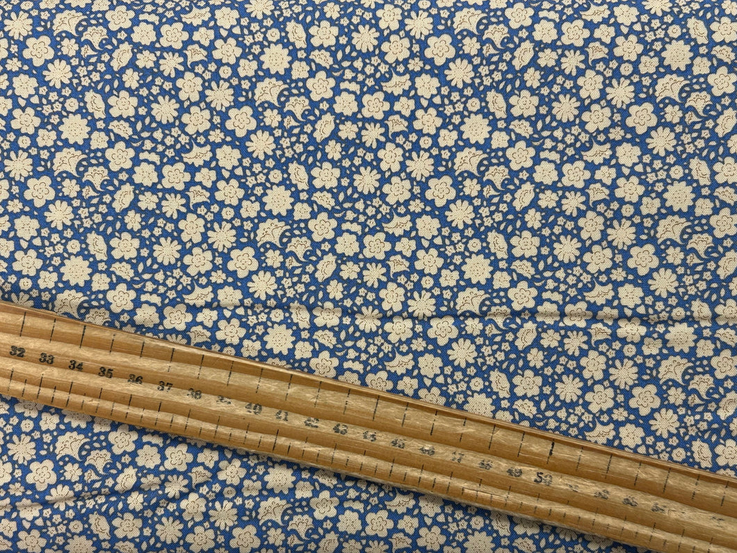 tilda creating memories carla flora flower blue cotton fabric shack malmesbury