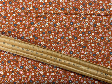 tilda creating memories evie flora flower rust cotton fabric shack malmesbury