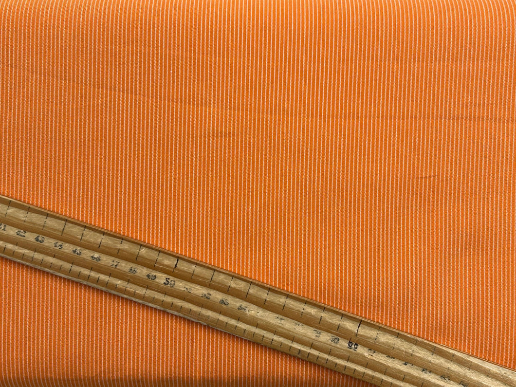 tilda creating memories tiny thin stripe ginger orange cotton fabric shack malmesbury