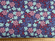 tilda hibernation autumn bloom eggplant flower floral cotton fabric shack malmesbury