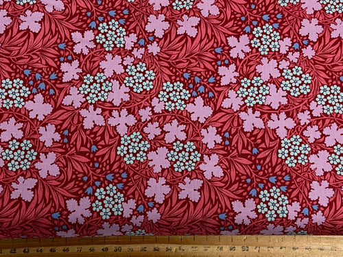 Red & Black Feather Floral - Faux Silk Brocade Fabric – Prism Fabrics &  Crafts