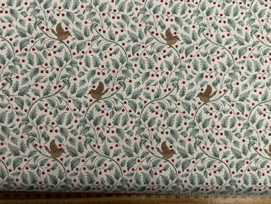 tilda merry little christmas flower floral holly duck egg cream cotton fabric shack malmesbury