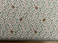 tilda merry little christmas flower floral holly duck egg cream cotton fabric shack malmesbury